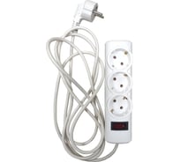 Удлинитель Профессионал ПРЕМИУМ с КНОПКОЙ 3 гнезда 2200Вт с заземлением 7м 5517