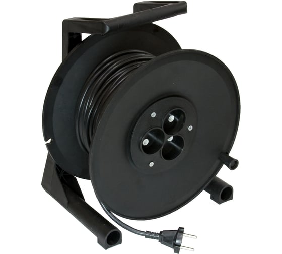 Силовой удлинитель на катушке (50 м; 2,2 кВт; 10 А; 3 розетки) Крона КС324050 1