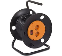Удлинитель сетевой на катушке  (50 м; 2,2 кВт; 10 А; 2 розетки) Крона КС224050