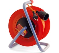 Силовой удлинитель на катушке К1-0-25 LUX   ПВС 2x0.75 25м, 10А, выносная розетка б/з 4606400417552