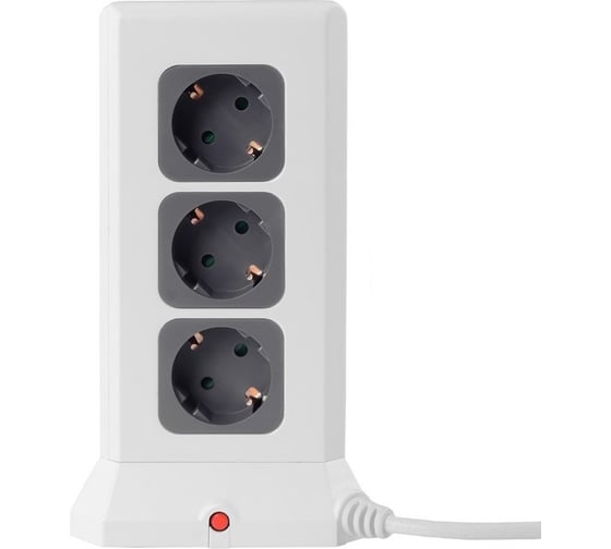 Удлинитель ROCKETSOCKET Tower Extended 12 Euro 16A, 4 USB 3A+C с блоком 5В/3.4А, кабель 2,0 м  цвет белый GNS5004