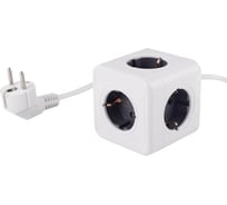 Удлинитель ROCKETSOCKET Cube Extended 5 Euro 16A, кабель 1,5 м  цвет серый GNS1403