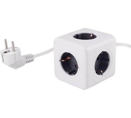 Удлинитель ROCKETSOCKET Cube Extended 5 Euro 16A, кабель 1,5 м  цвет серый GNS1403