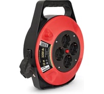 Удлинитель на катушке ExeGate Master ECS-1-1B 4 евророзетки с заземлением, 10м, защита от детей 289840