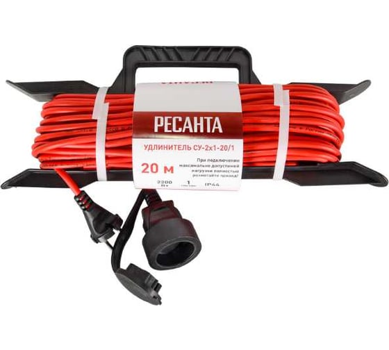 Силовой удлинитель Ресанта на раме, СУ-2x1-20/1 (IP44) 61/118/2