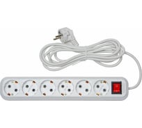 Бытовой удлинитель Rucelf 6 гн. ПВС 3х0,75 арт. RU-06-375-05KZG 00-00005465