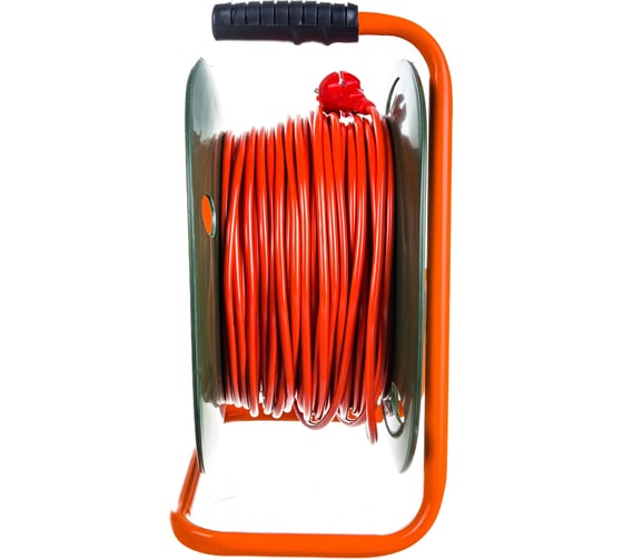 Силовой удлинитель на катушке GLANZEN 4 гн. 50 м ПВС 2x1 EB-50-003 00012290