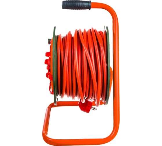 Силовой удлинитель на катушке GLANZEN 4 гн. 30 м ПВС 3x1,5 IP44 EB-30-008 00012295