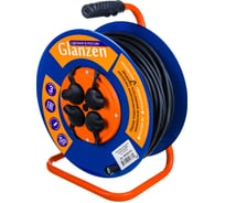 Силовой удлинитель на металлической катушке GLANZEN EB-50-010