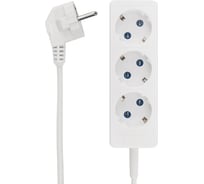 Удлинитель PROCONNECT 3 гнезда, 1.5 м, 3x0.75 мм2, с заземлением, белый 11-7204