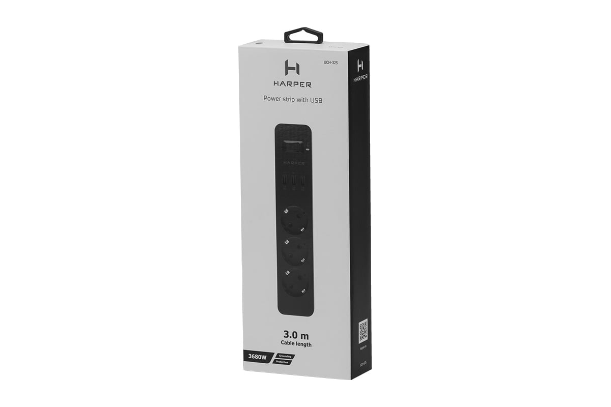 Сетевой фильтр Harper UCH-325 Black H00003419 - выгодная цена, отзывы ...