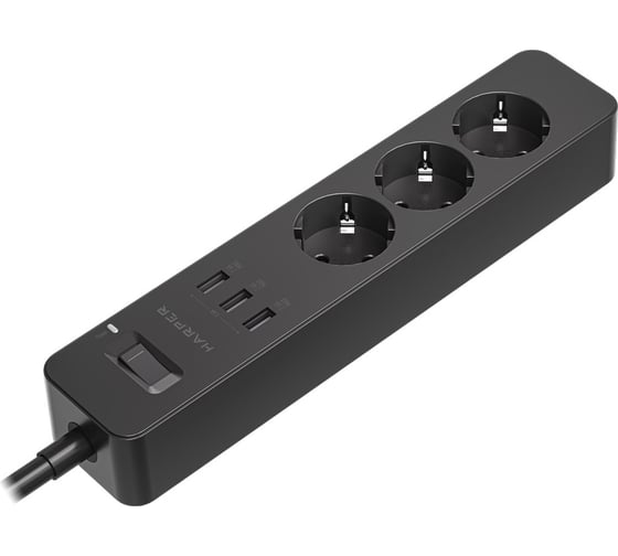 Сетевой фильтр Harper UCH-325 Black H00003419