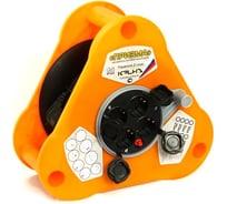 Силовой удлинитель РС-4 УР16-0001 4 розетки, 50м ПВС 3х2,5 КРОНА ПРИЗМА КСП429050