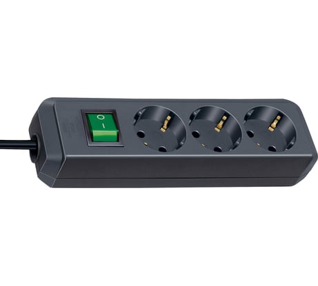 Сетевой фильтр Eco-Line 3м, 3 розетки, черный Brennenstuhl 1152300400