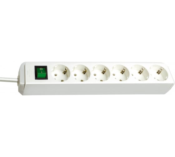 Удлинитель Brennenstuhl Eco-Line 1,5м, 6 розеток, белый 1159520015