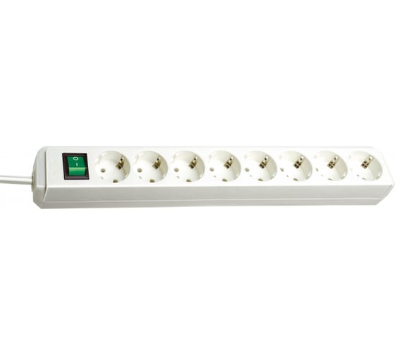 Удлинитель Eco-Line 3м, 8 розеток, белый Brennenstuhl 1159320018