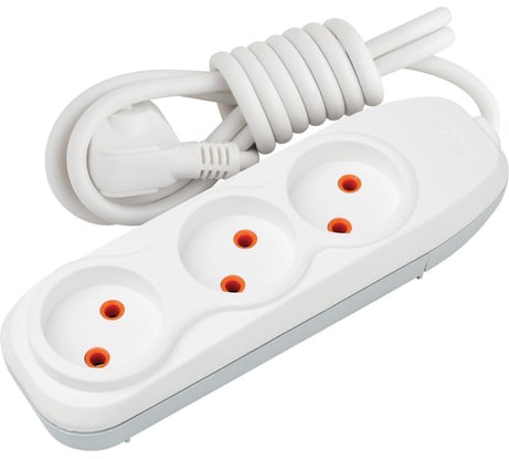 Удлинитель Nilson 3-местный, без заземления, 2 м 43130002