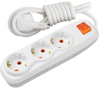 Удлинитель Nilson 3-местный, с заземлением, 2 м, с выключателем 43131102