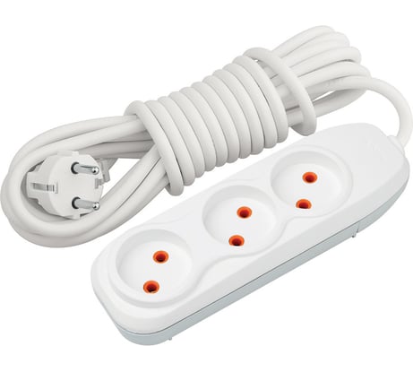 Удлинитель Nilson 3-местный, без заземления, 5 м 43130005