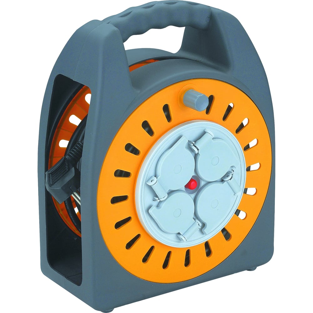 Силовой удлинитель с заземлением BP-4-3x1.0-30m пластиковый бокс, 30м ...