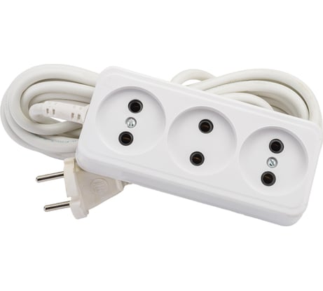 Удлинитель ООО Ливны-Электро У6-716 трехместный пластик АБС провод ПВС 2*1 L=5м У 782