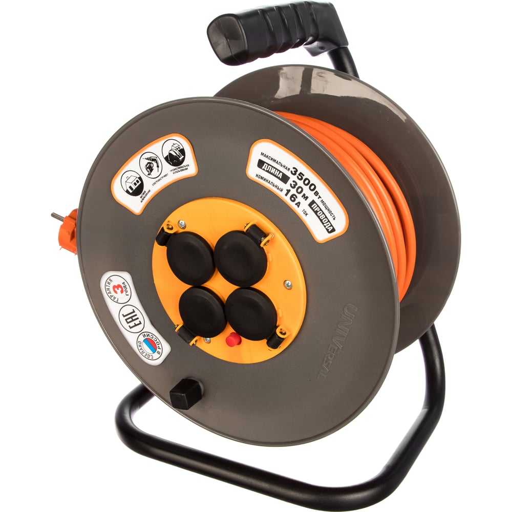 Силовой удлинитель UNIVersal ВЕМ-250 IP-44 термо ПВС 3*1,5 30м 9634174 ...