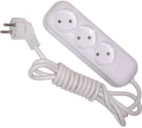 Бытовой удлинитель 3 гнезда ПВС 2х1 EU-03-030 GLANZEN 00-00000221