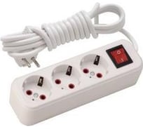 Удлинитель с заземлением и выключателем 3х2м Lezard Lila 720-0302-302