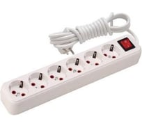 Удлинитель с заземлением и выключателем 6х2 м Lezard Lila 720-0602-602