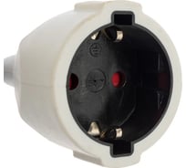 Удлинитель-шнур с 1-й розеткой с заземлением, с защитой от детей 3м Electraline 01636