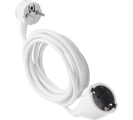 Удлинитель-шнур с 1-й розеткой с заземлением, с защитой от детей 5м Electraline 01637