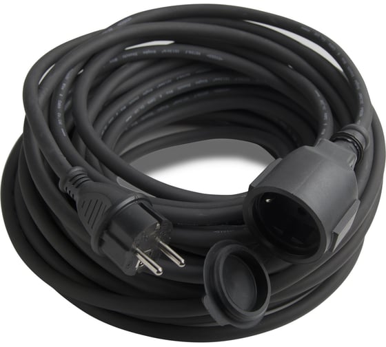 Удлинитель-шнур, 1 розетка с заземлением, с защитой от детей ip 44 Electraline 01665