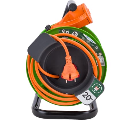 Удлинитель на катушке для газонокосилок и переносного инструмента 20м Electraline 49051