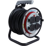 Удлинитель на катушке с защитой от перегрузки, 4Р, с заземлением Ip44 FIX PLATE Electraline 49122