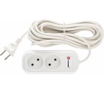 Бытовой удлинитель Stern серия EU, без заземления, 5м, 2 розетки, 6А 95722