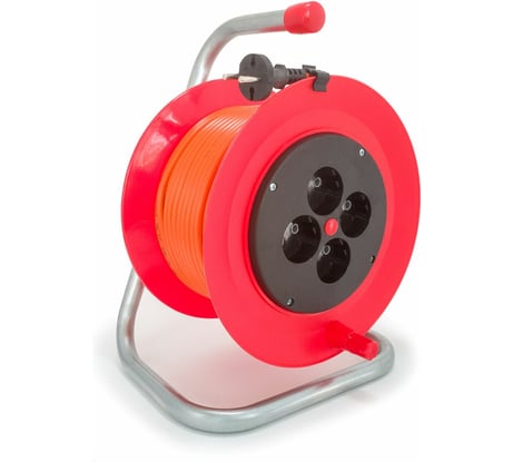 Силовой удлинитель на катушке К4-О-30 30м 4 розетки LUX 4606400417644