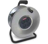 Силовой удлинитель на металлической катушке 4 гн. 50м Союз 482S-4355