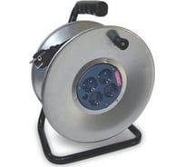 Силовой удлинитель на металлической катушке 4 гн. 50м Союз 482S-4375