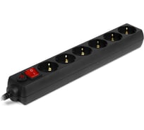 Фильтр SVEN Optima 1,8 м (6 розеток) черный, цветная коробка SV-013639