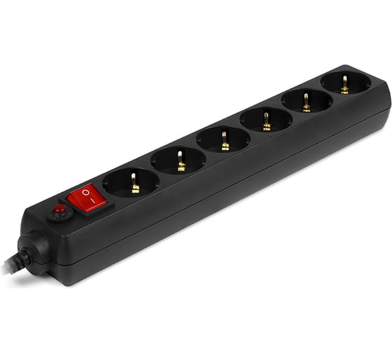 Фильтр SVEN Optima 1,8 м (6 розеток) черный, цветная коробка SV-013639