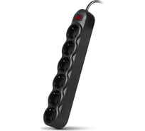 Фильтр SVEN SF-06L 3,0 м (6 розеток) черный, цветная коробка SV-015138
