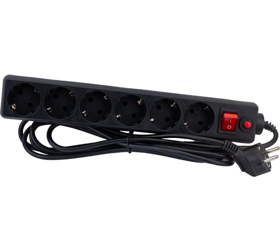Фильтр SVEN Optima 3,0 м (6 розеток) черный, цветная коробка SV-013646