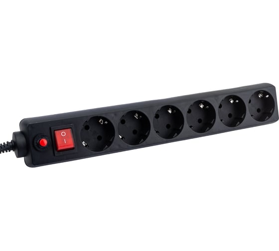 Фильтр SVEN Optima 3,0 м (6 розеток) черный, цветная коробка SV-013646