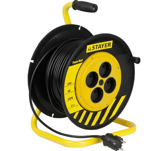 Удлинитель на катушке STAYER MASTER 4 гнезда 40м 55074-40