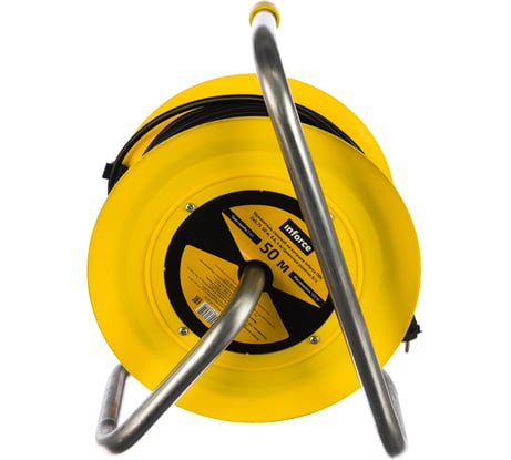 Силовой удлинитель на катушке Inforce К4-О-50 ПВС 2x0.75 50м, 6А, 4 встр. розетки б/з 24050