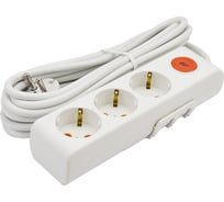 Удлинитель Mutlusan electric RI-TECH 3 гнезда с выключателем с заземлением со шторками 3мх1,0мм 5м 001 175 320002 05 00