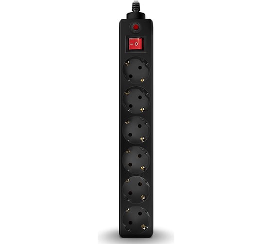 Фильтр SVEN Optima 5,0 м (6 розеток) черный, цветная коробка SV-013653