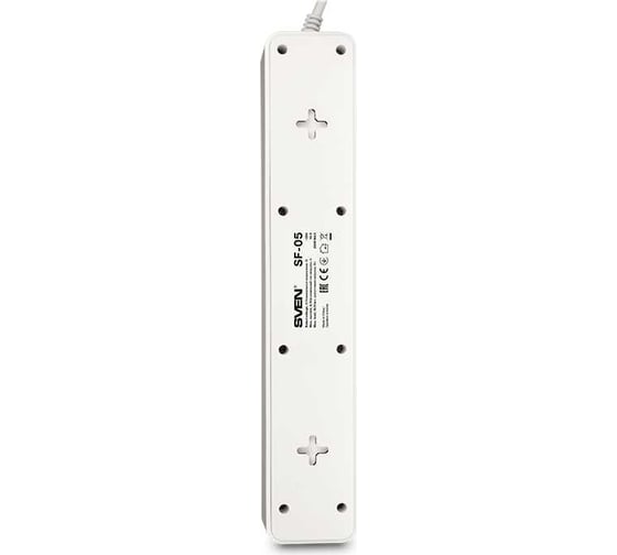 Фильтр SVEN SF-05 1,8 м (5 евро розеток) белый, цветная коробка SV-019402