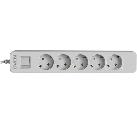 Фильтр SVEN SF-05 3.0 м, 5 евро розеток, белый, цветная коробка SV-019419