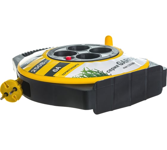 Удлинитель на катушке IEK 4х10м УК10 с термозащитой 2х0.75 Garden WKP23-06-04-10 277730